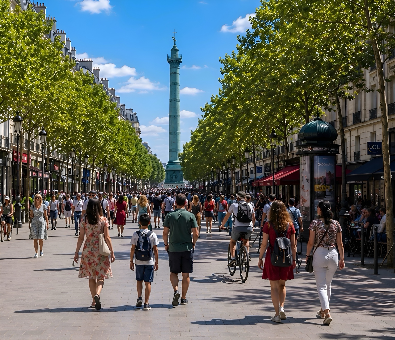 Rue parisienne vivante